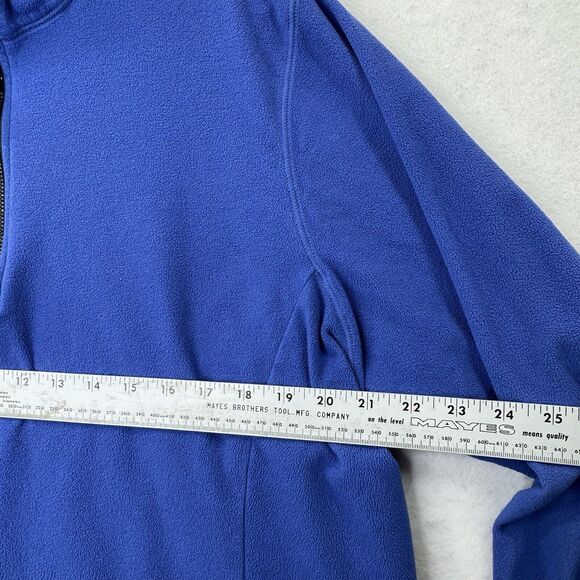 Lands End Womens Plus Size 1X 16W - 18W Blue 1/4 Zip Up Pullover Fleece Top - Picture 6 of 10